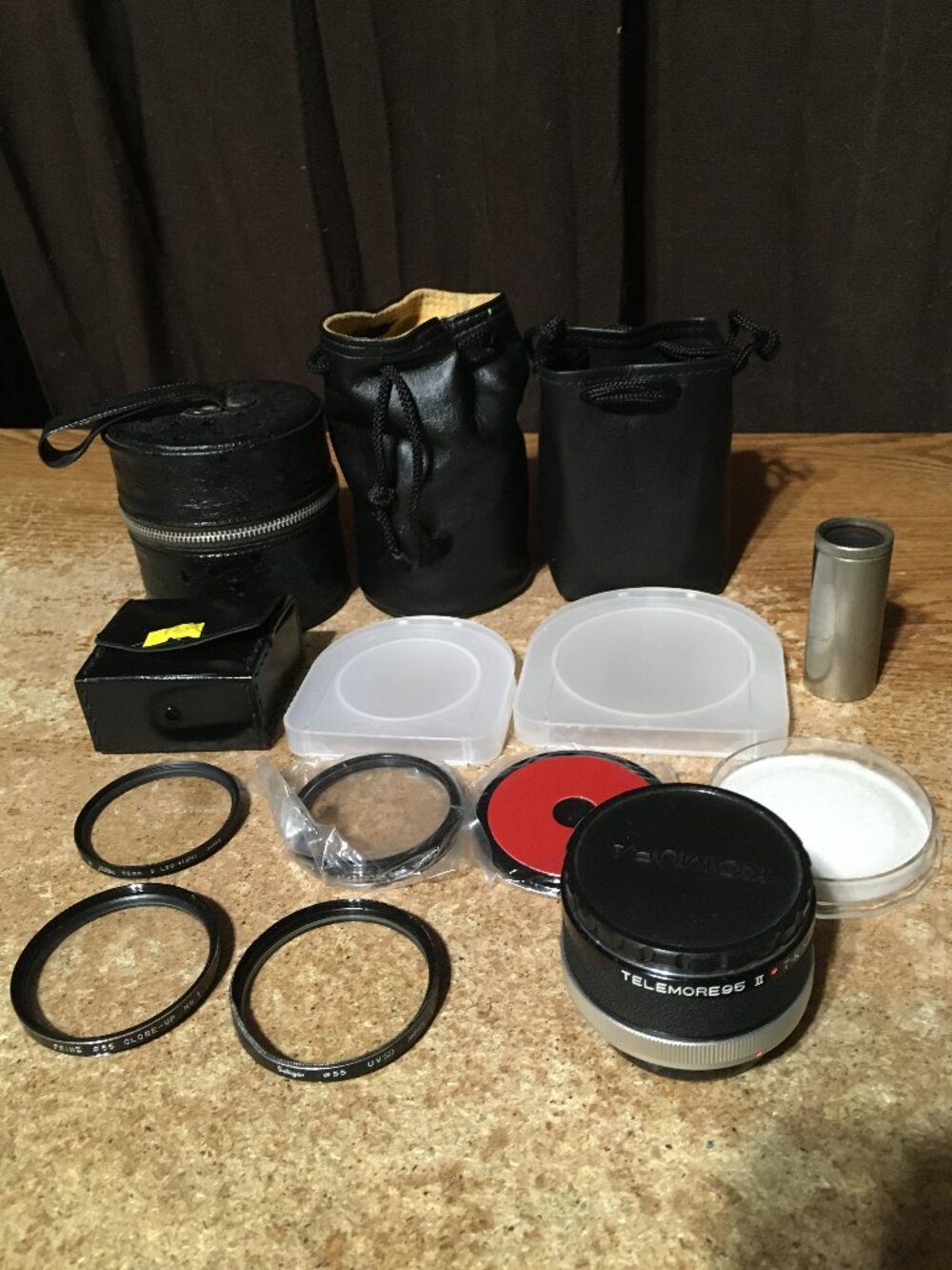 KOMURA TELEMORE 95 II 7KMC A-1 & OTHER LENS PRINZ 55 SOLIGAR 55 UV